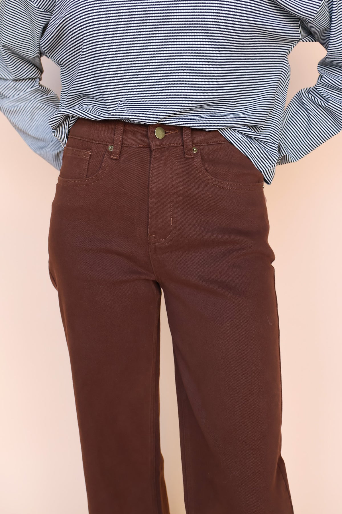 Cotton Twill Pants in Brown Secondary image