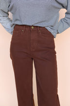 Cotton Twill Pants in Brown