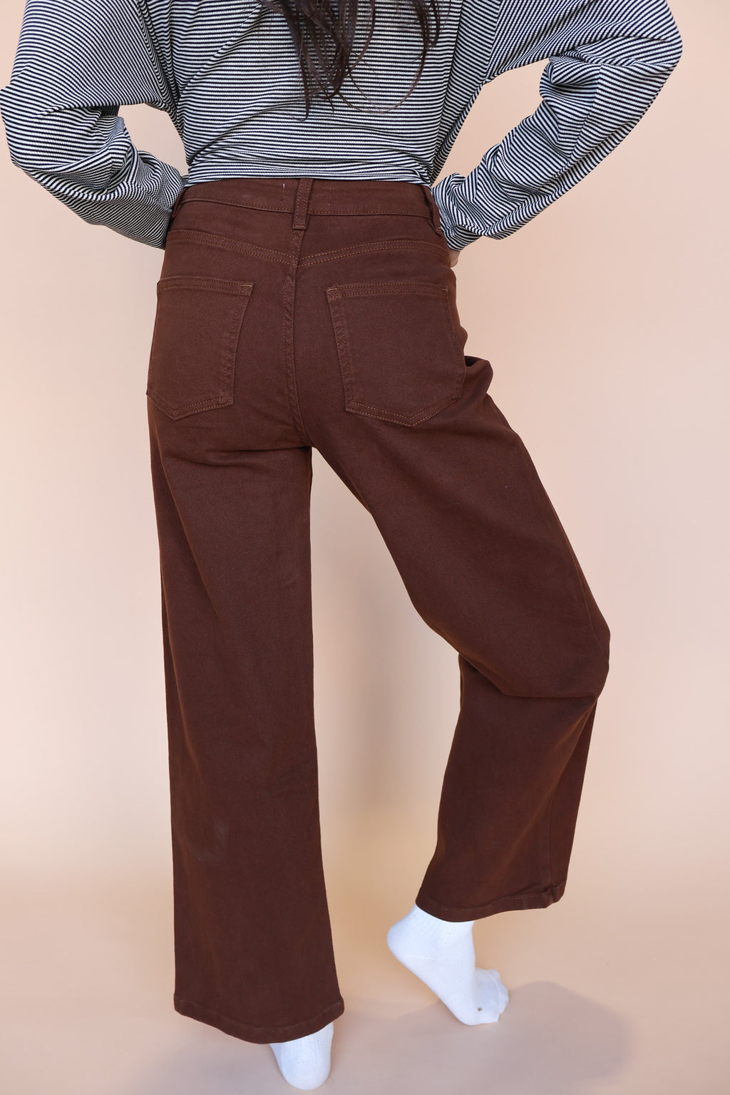 Cotton Twill Pants in Brown