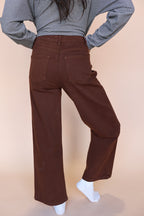 Cotton Twill Pants in Brown