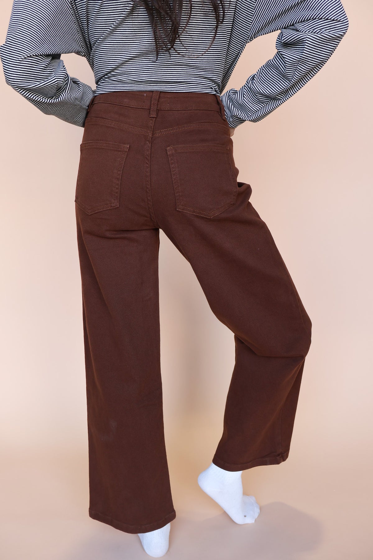 Cotton Twill Pants in Brown