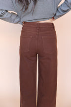 Cotton Twill Pants in Brown