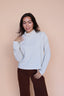 Parker Ribbed Stripe Turtleneck in Oat