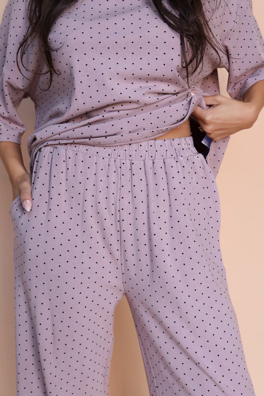 Fleece Polka Dot Pants