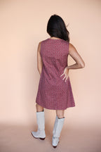 Berry Floral Shift Dress in Marsala