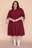 Sutton Gingham Dress in Berry Red