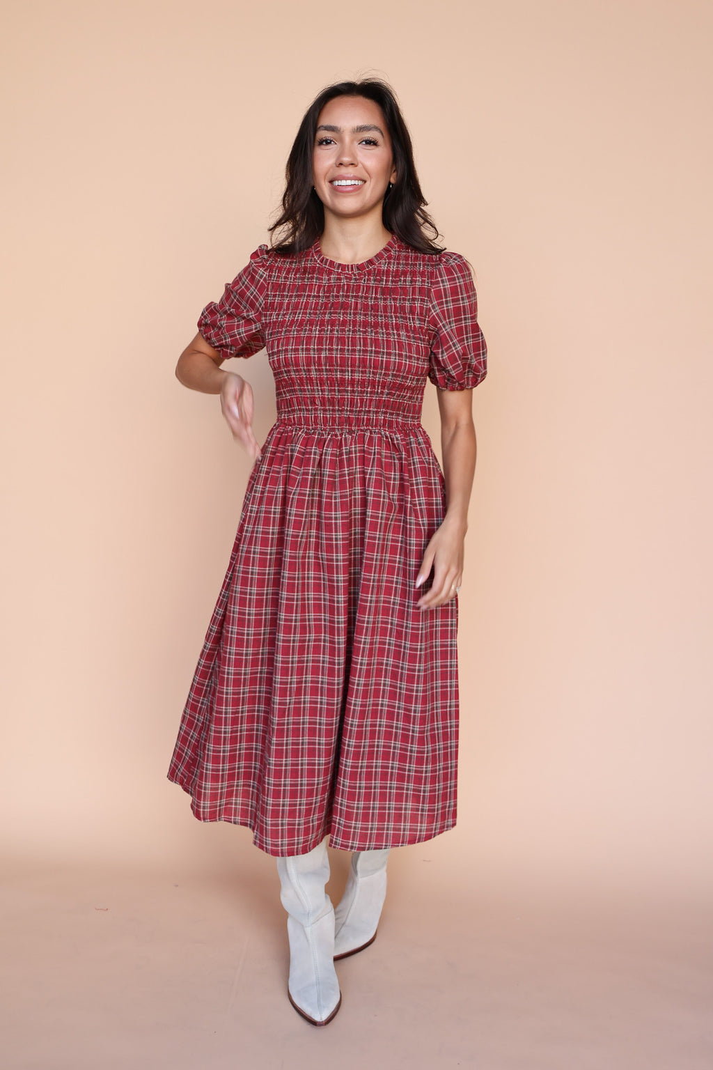 Hannah Plaid Midi