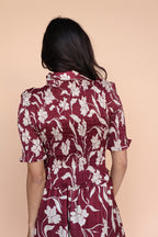 Everly Floral Blouse in Red