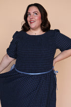 Lainey Gingham Maxi in Navy