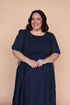 Lainey Gingham Maxi in Navy