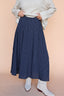 Sutton Gingham Skirt in Navy