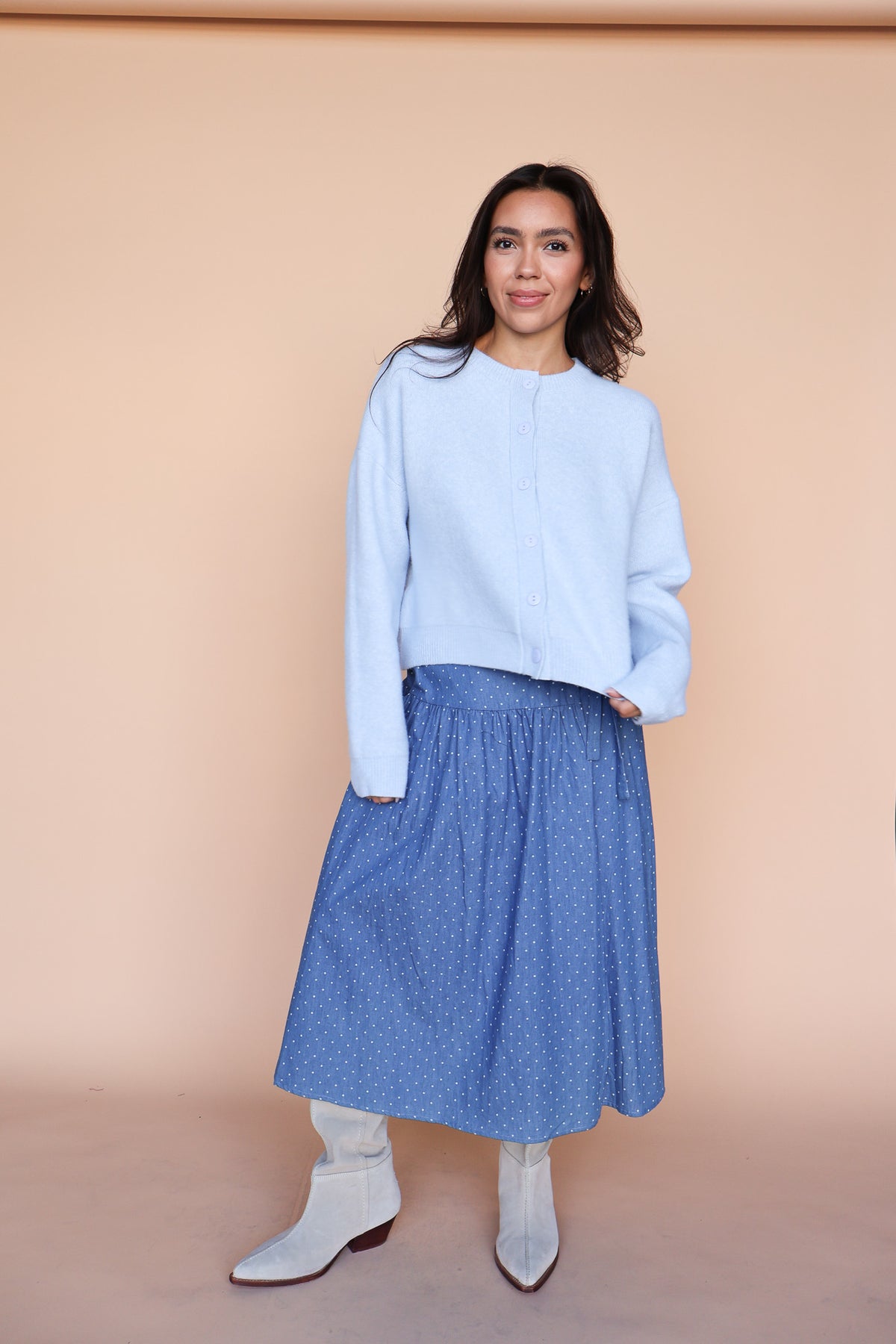 Maren Cardigan in Baby Blue Secondary image