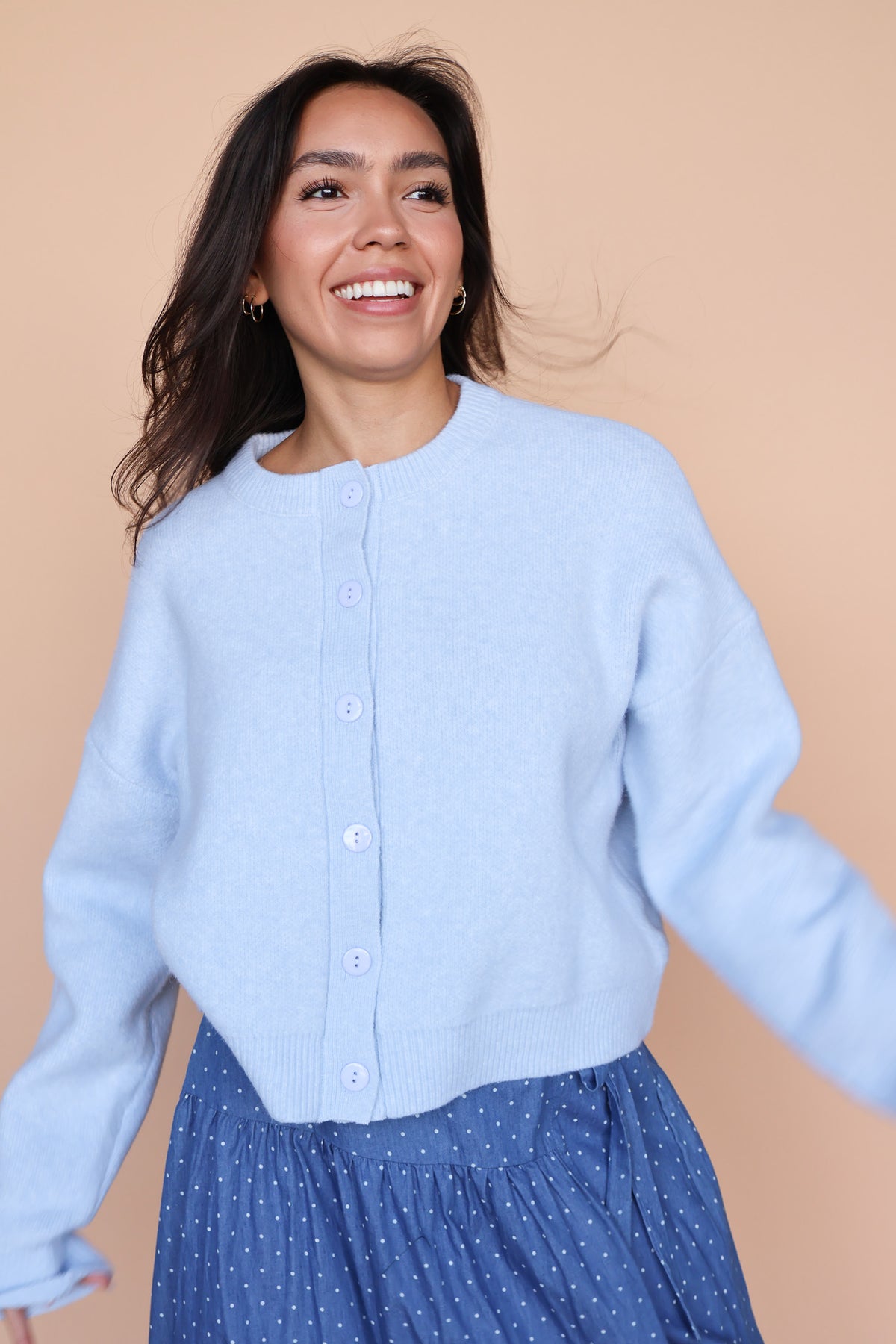 Maren Cardigan in Baby Blue