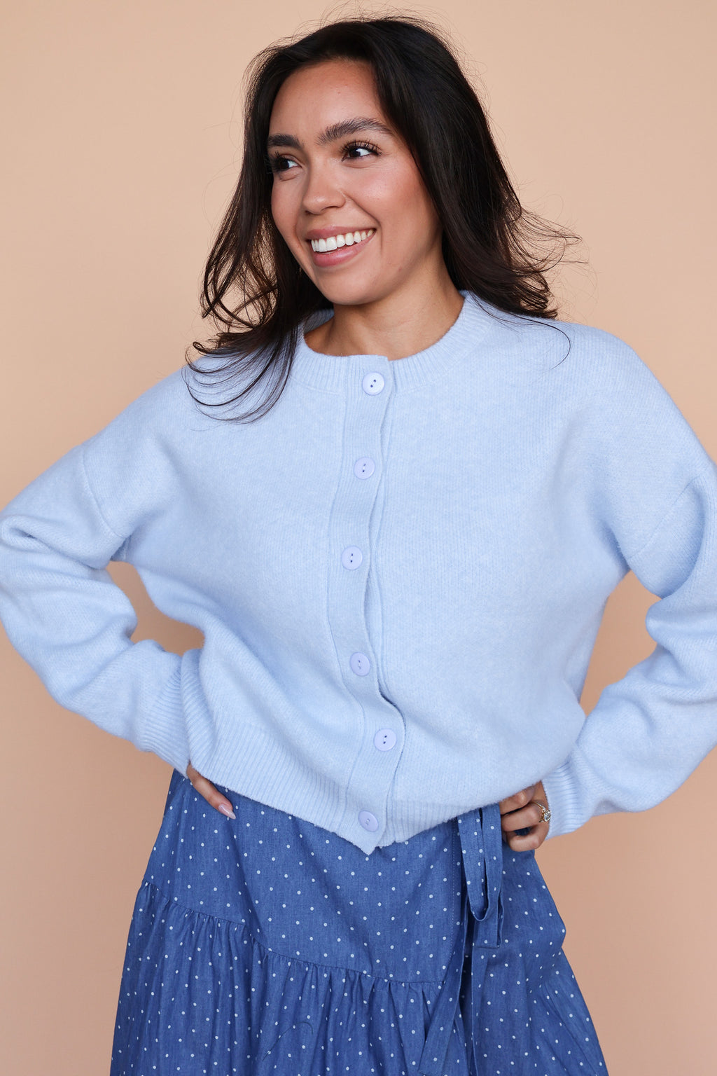 Maren Cardigan in Baby Blue