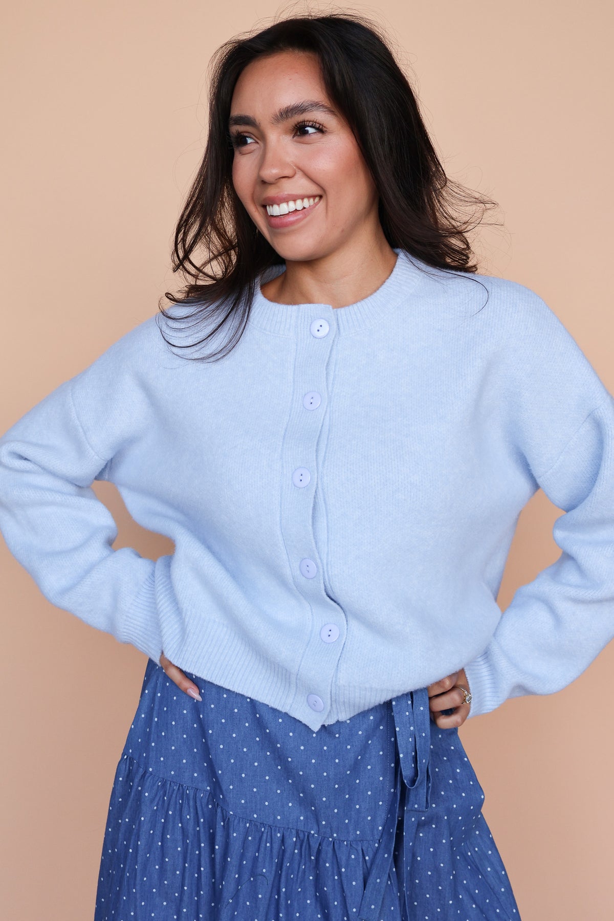 Maren Cardigan in Baby Blue