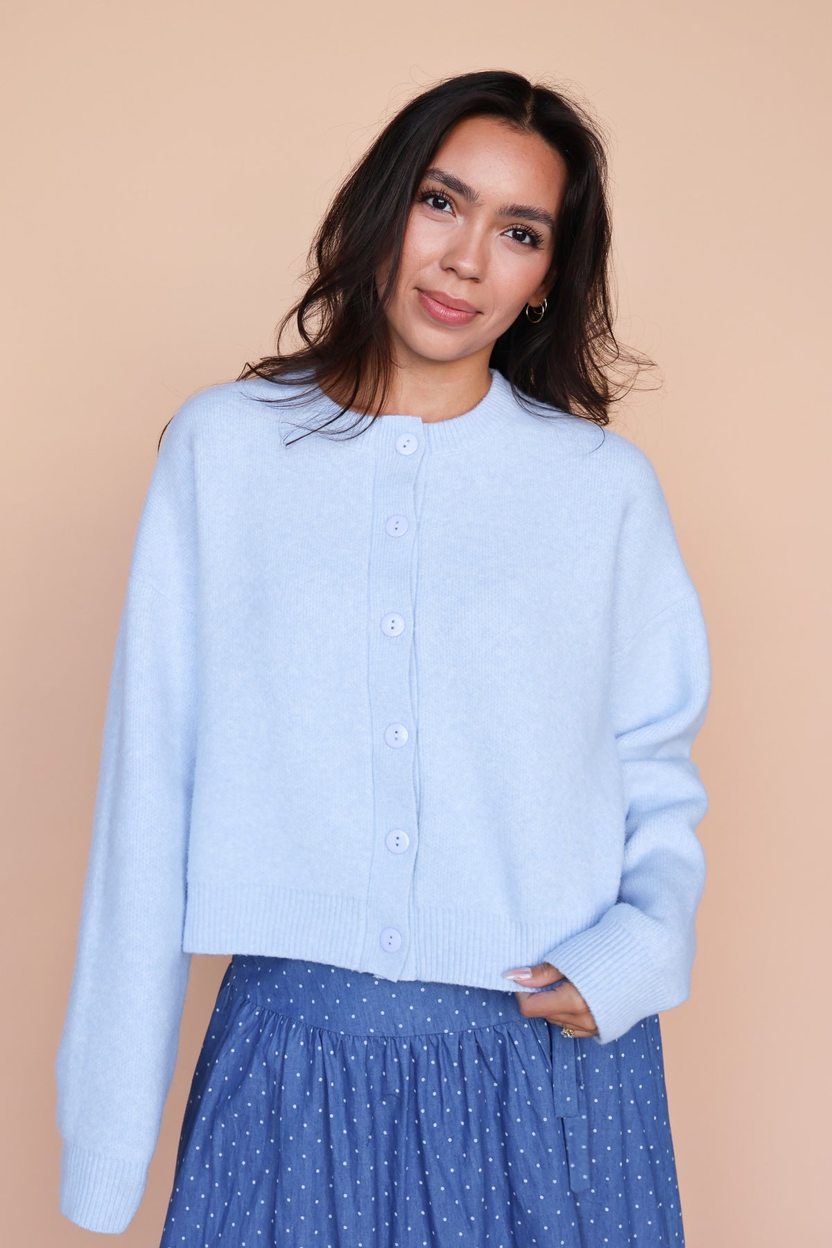 Maren Cardigan in Baby Blue Main image