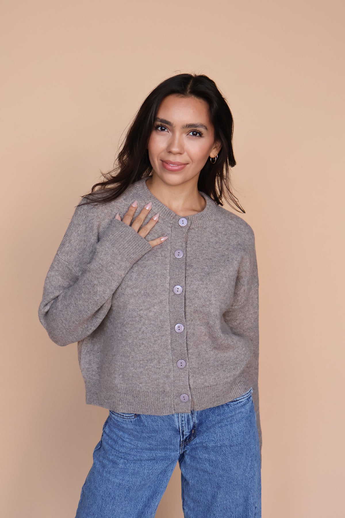Maren Cardigan in Mocha Main image