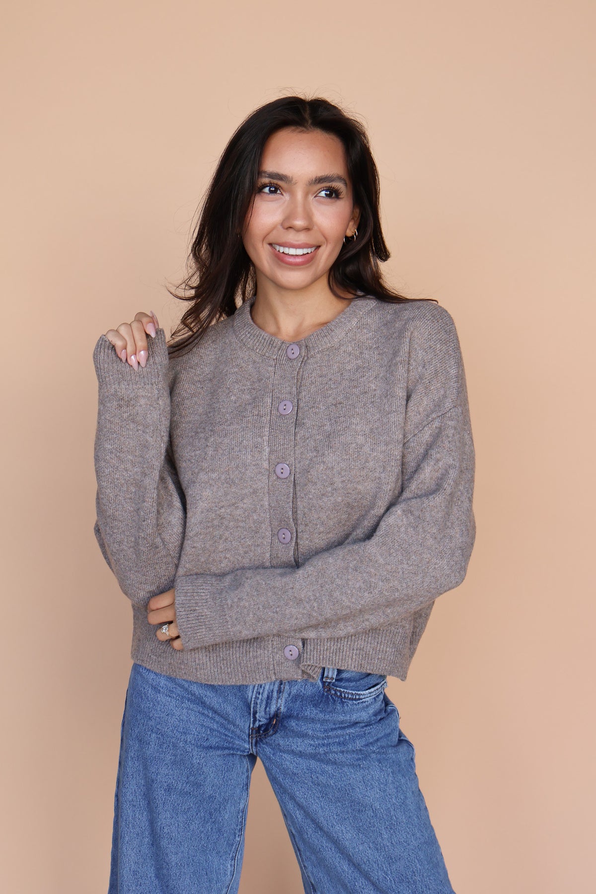Maren Cardigan in Mocha Secondary image