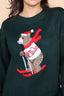 Skiing Bear Knit Sweater in Green