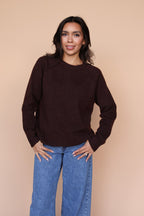 Solid Chocolate Knit Sweater