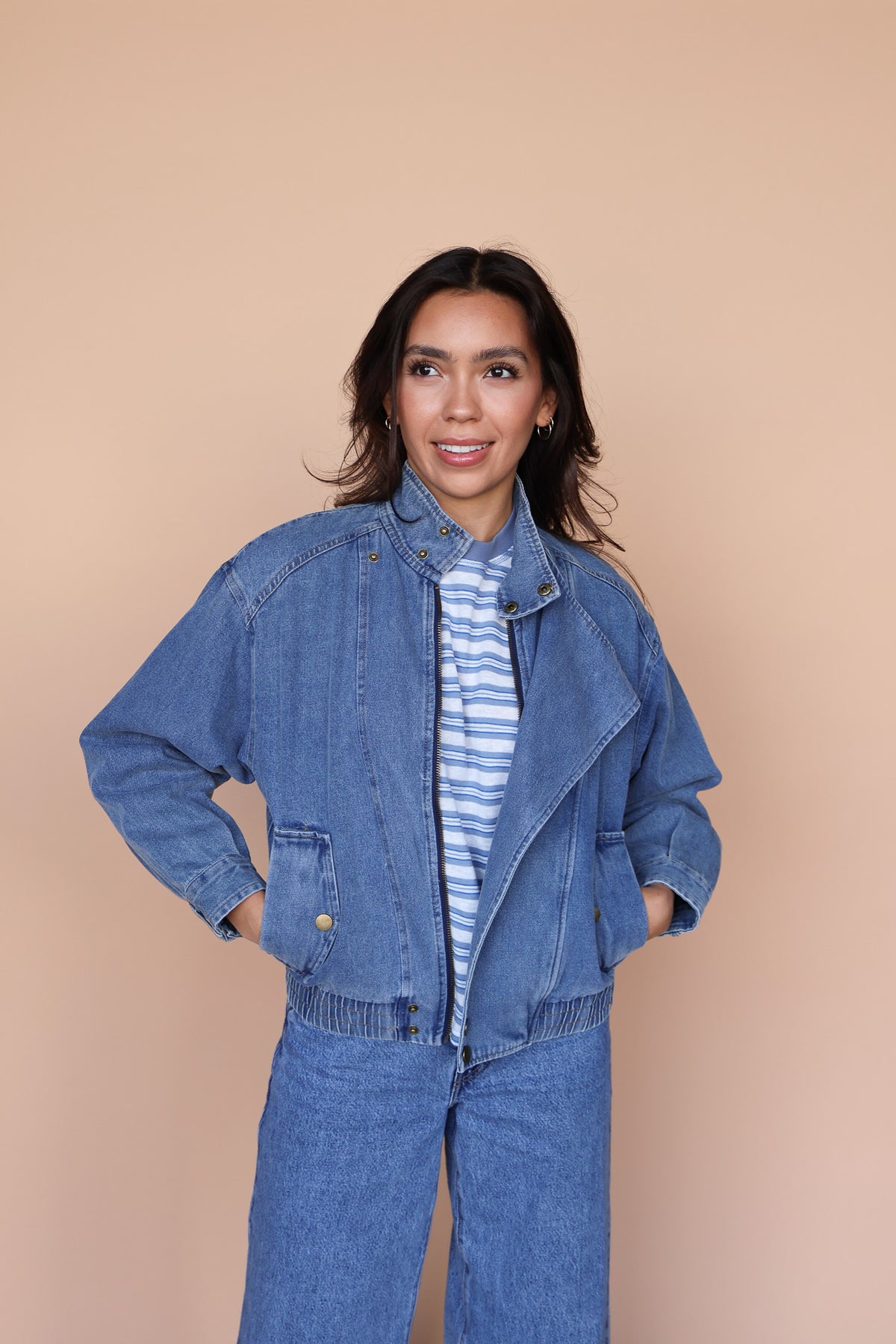 Denim Bomber Jacket