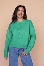 Maren Cardigan in Kelly Green