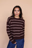 Chocolate/Blush Stripe Sweater