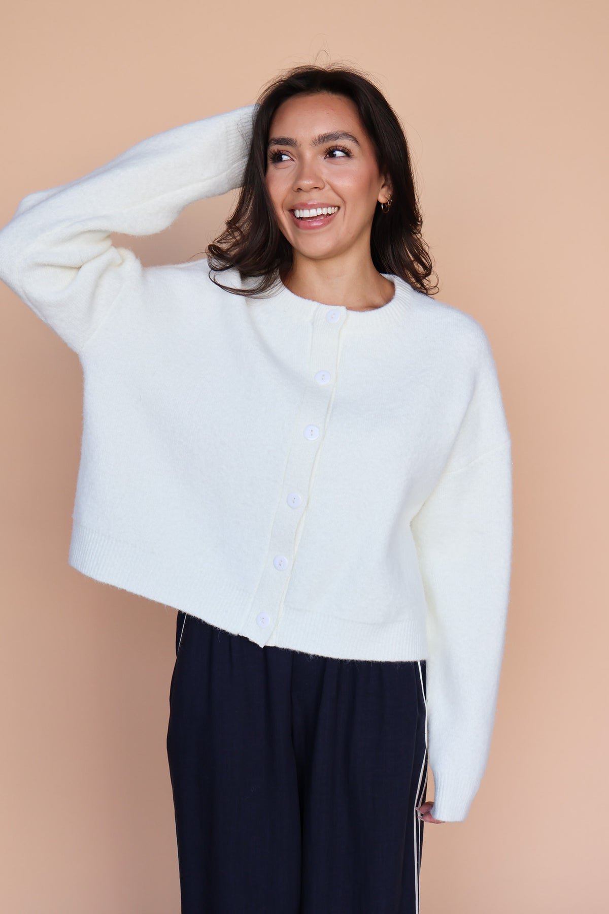 Maren Cardigan in Ivory