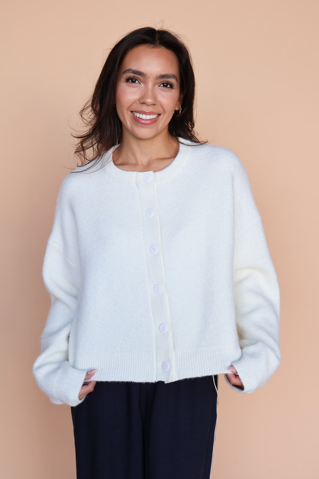 Maren Cardigan in Ivory