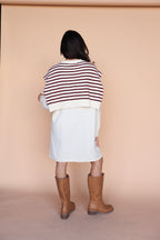 Sloane Layered Sweater Knit Dress in Cream