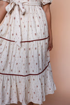 Goldie Floral Dress in Oatmeal