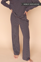 Skylar Stripe Pants in Wine
