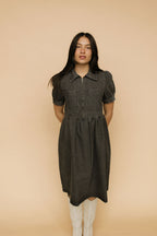 Mabel Zip Front Denim Babydoll