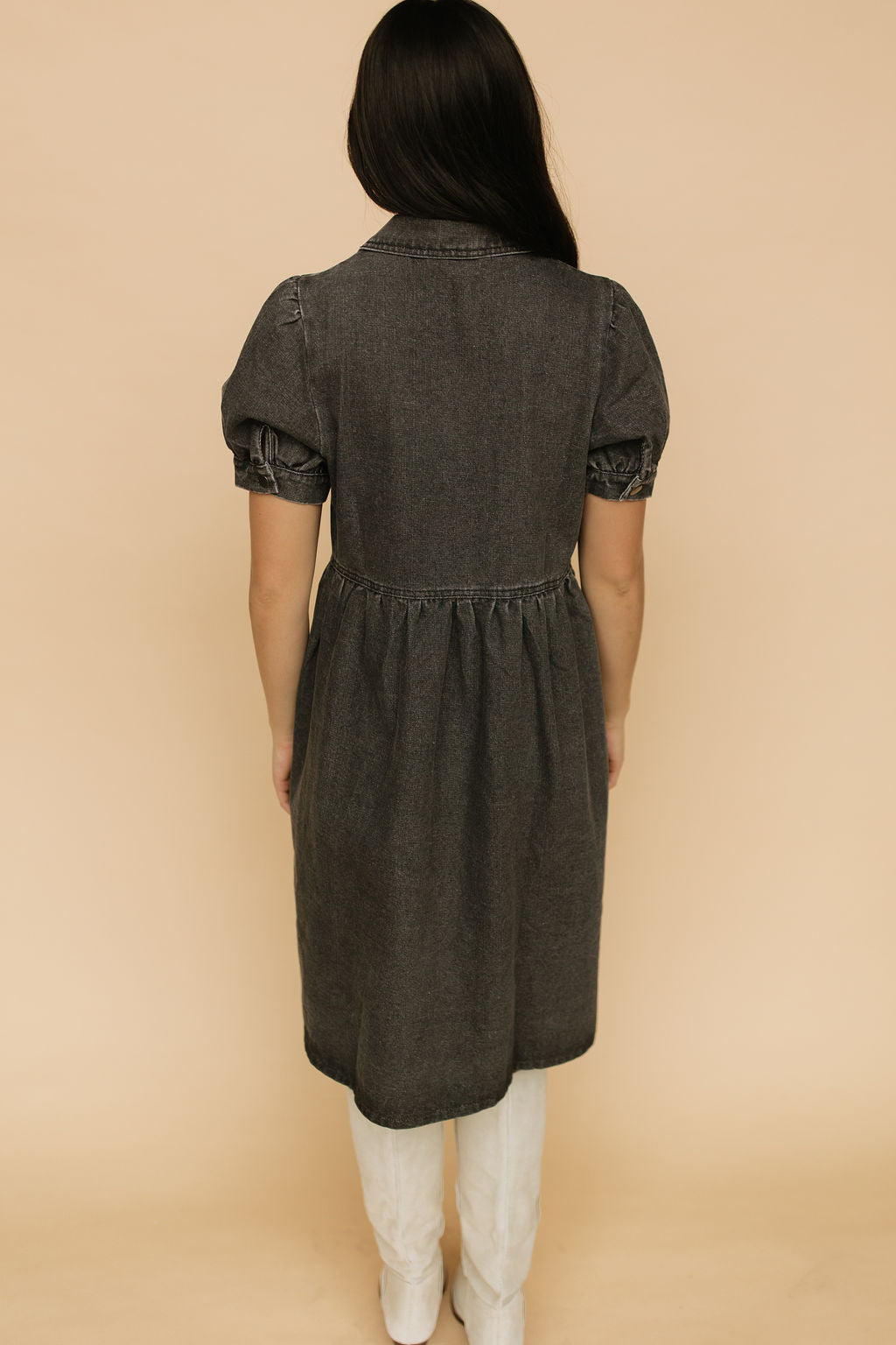 Mabel Zip Front Denim Babydoll