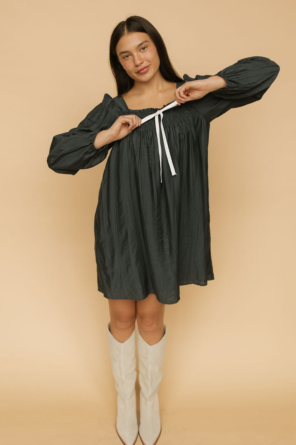 FINAL SALE - Neve Babydoll in Navy Main image
