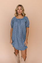 Skye Floral Dress in Blue