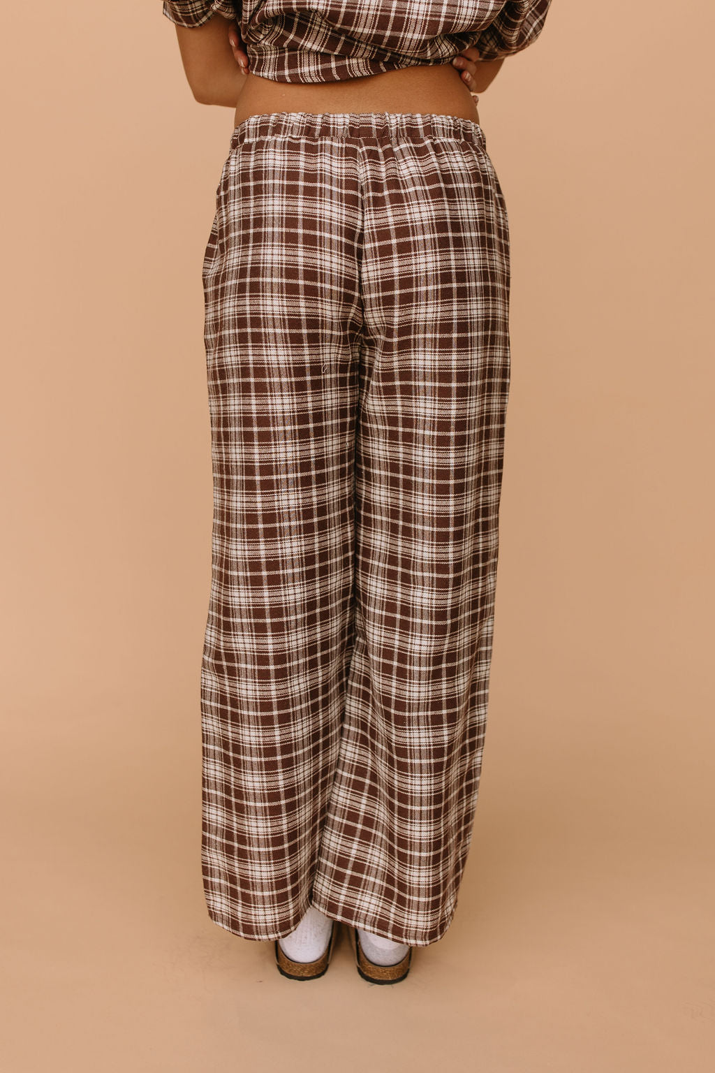 FINAL SALE - Tatum Plaid Pants in Brown Secondary image