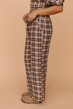 FINAL SALE - Tatum Plaid Pants in Brown
