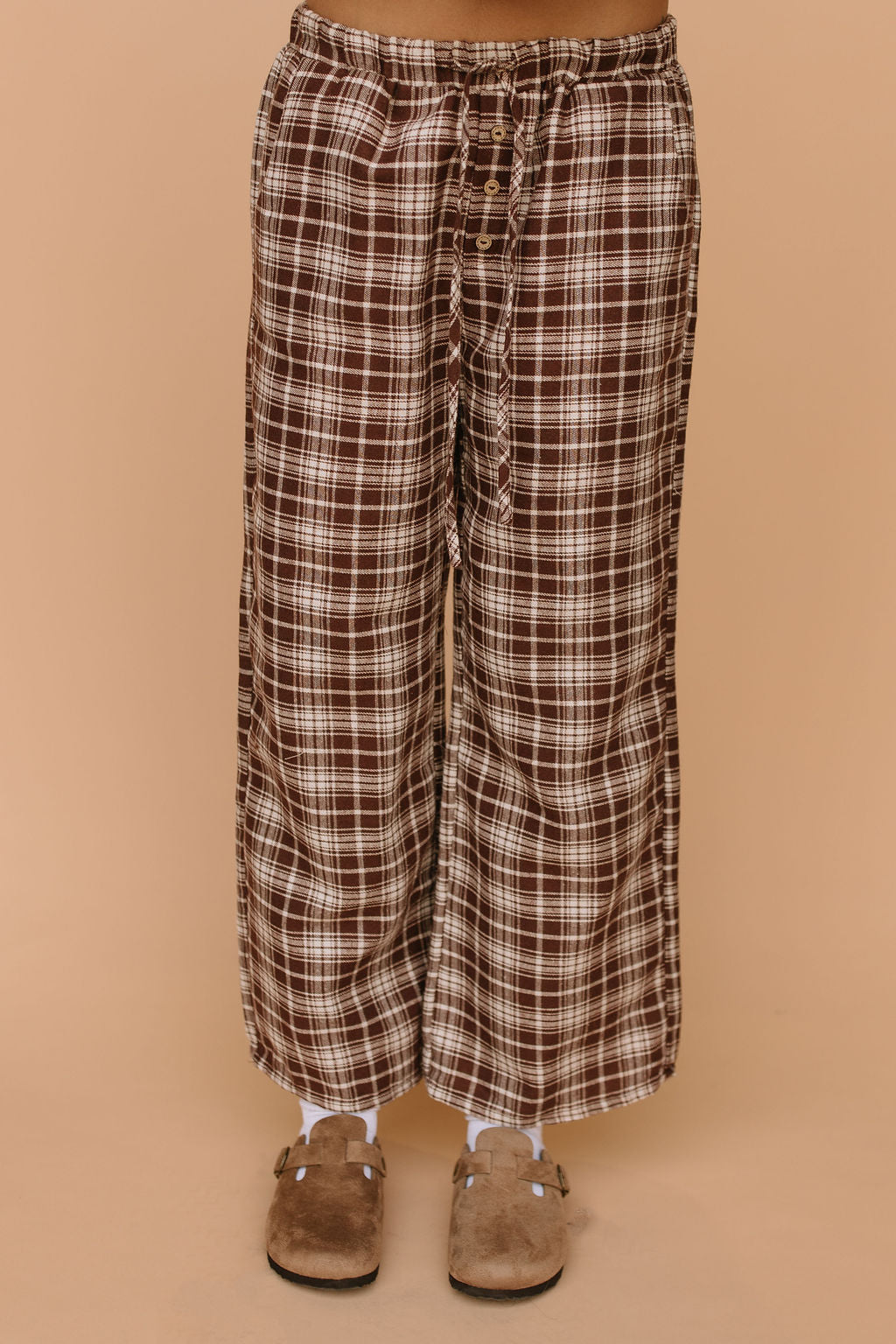 FINAL SALE - Tatum Plaid Pants in Brown