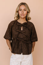 Roxana Leopard Blouse