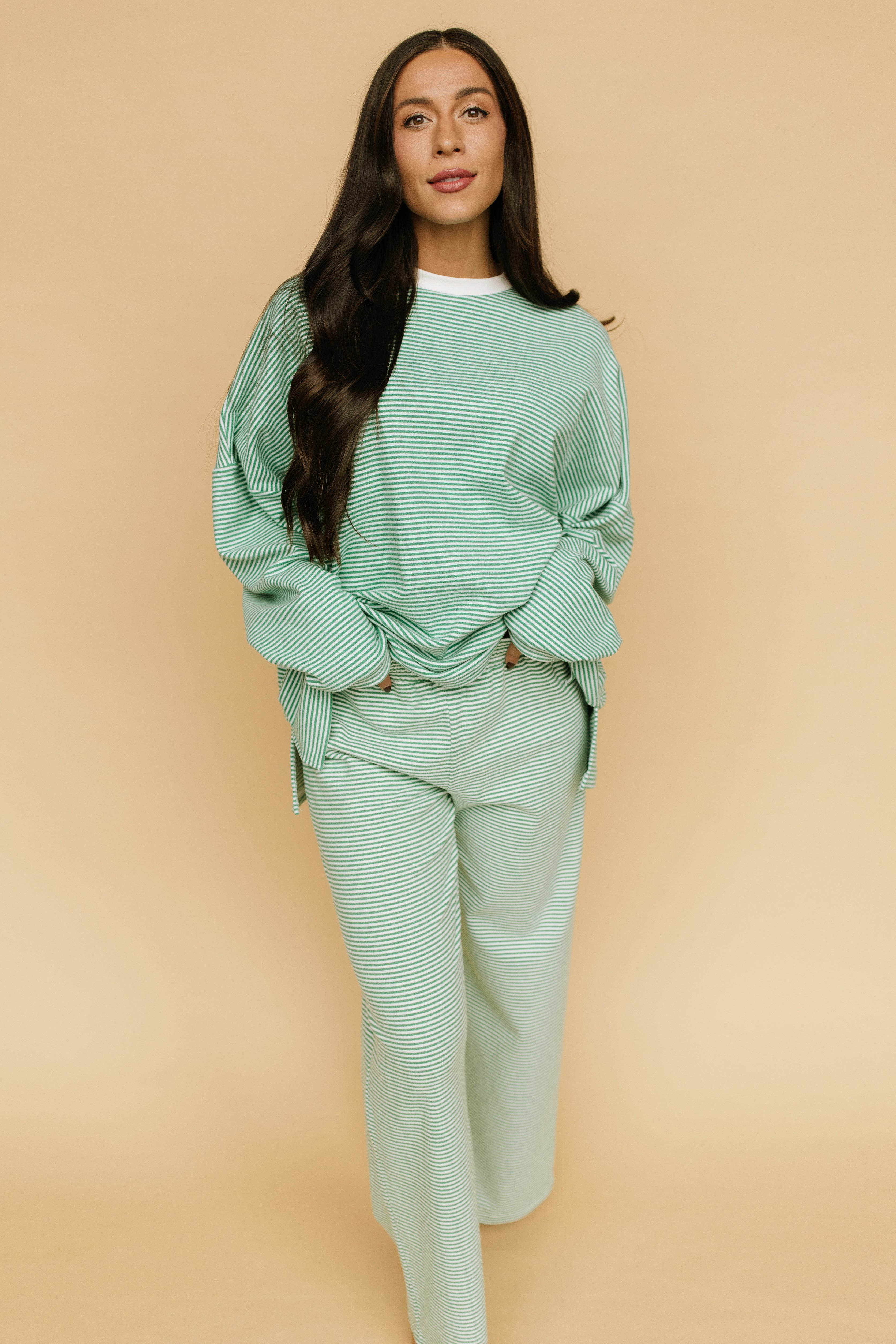 Porter Fleece Stripe Top Secondary image