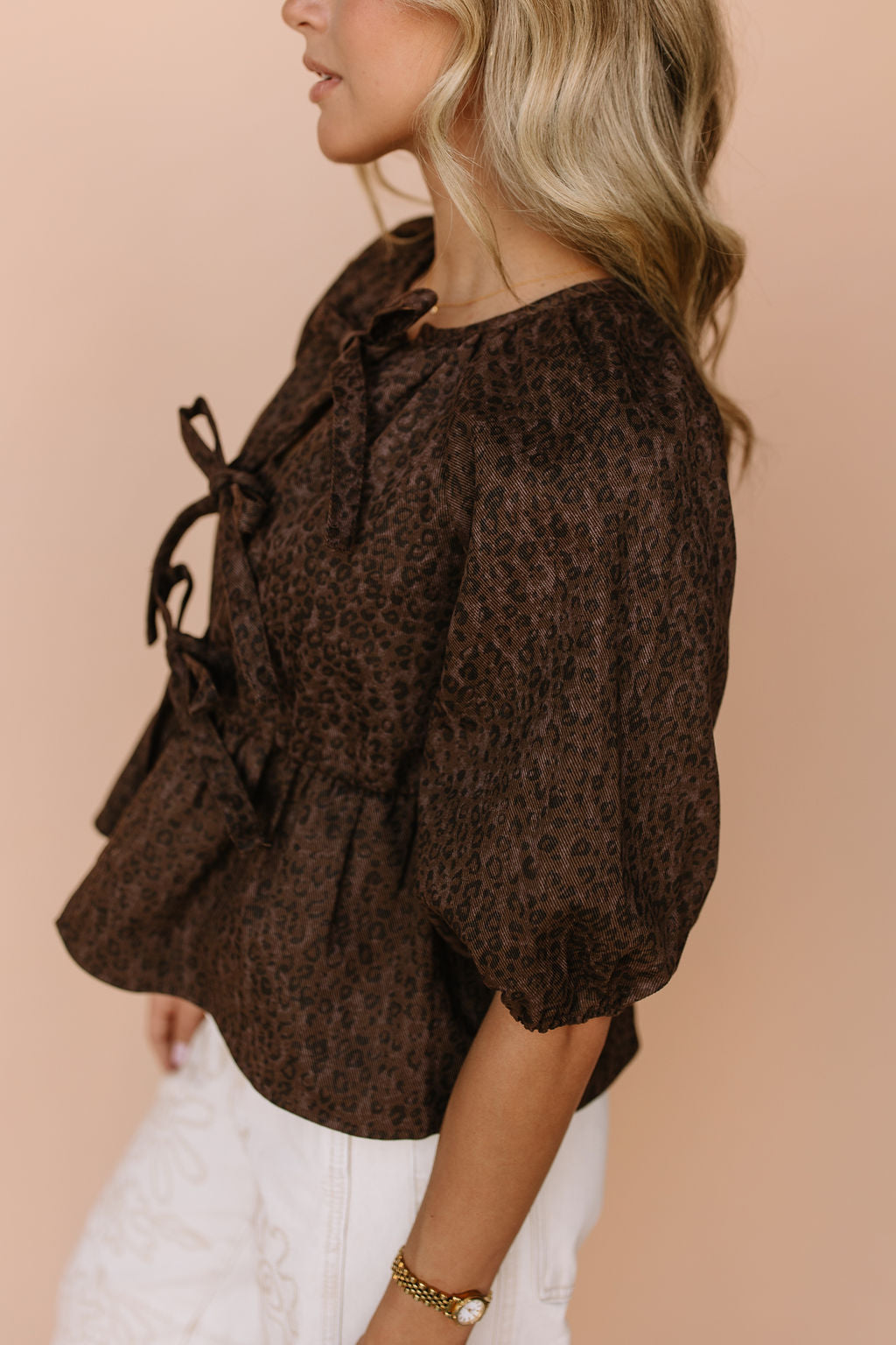 Roxana Leopard Blouse