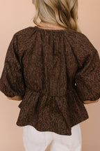 Roxana Leopard Blouse