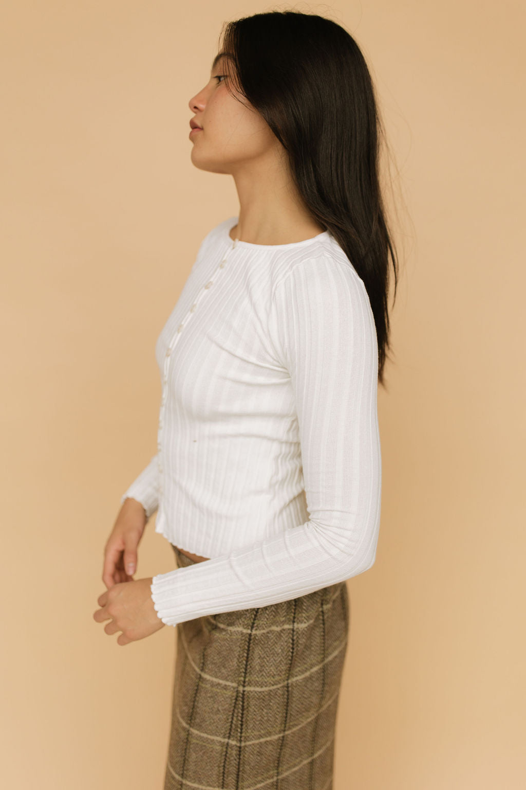 FINAL SALE - Free People Tilly Long Sleeve Cardi in Ivory