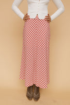 Lyla Gingham Maxi Skirt