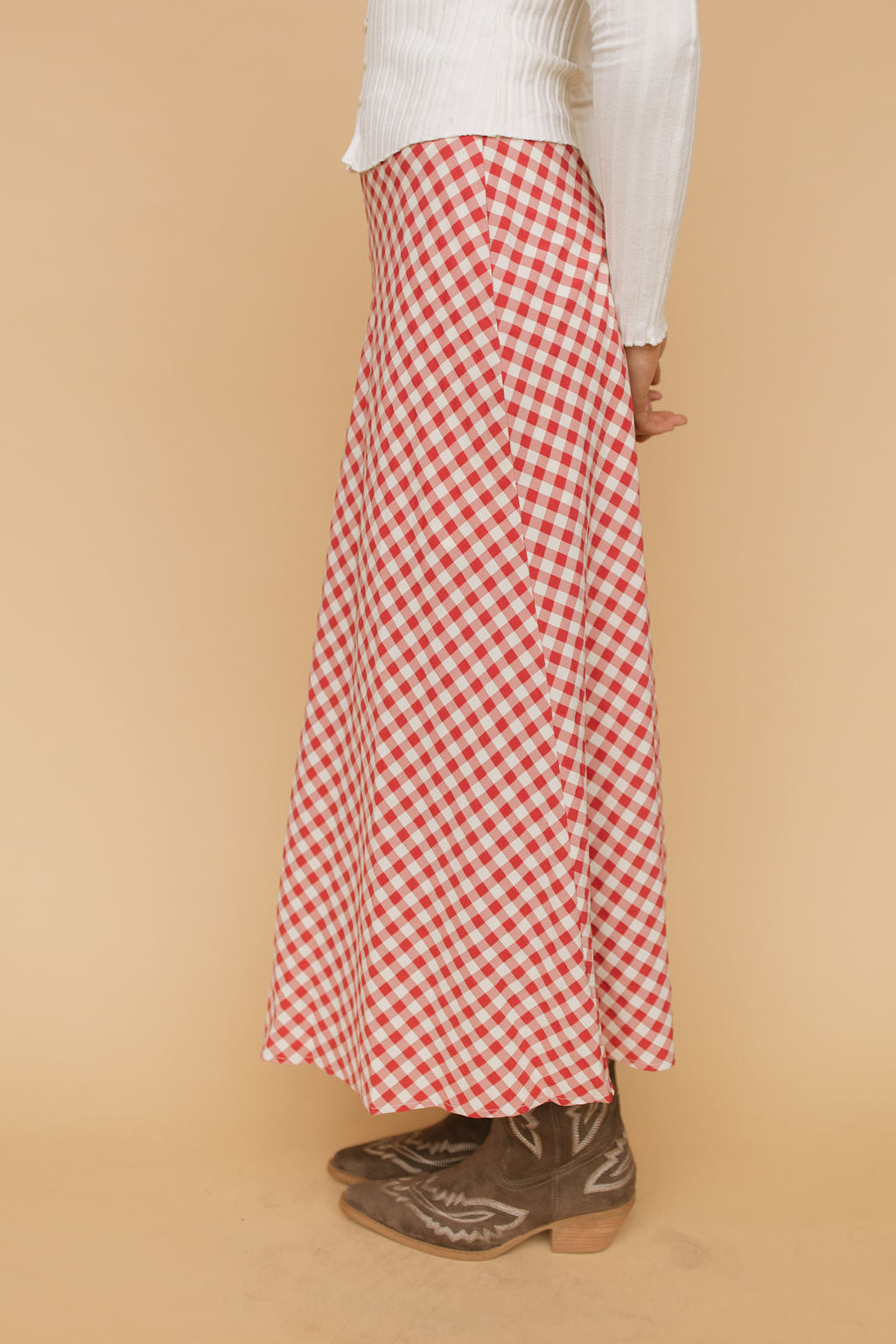 Lyla Gingham Maxi Skirt – Henly
