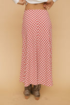 Lyla Gingham Maxi Skirt