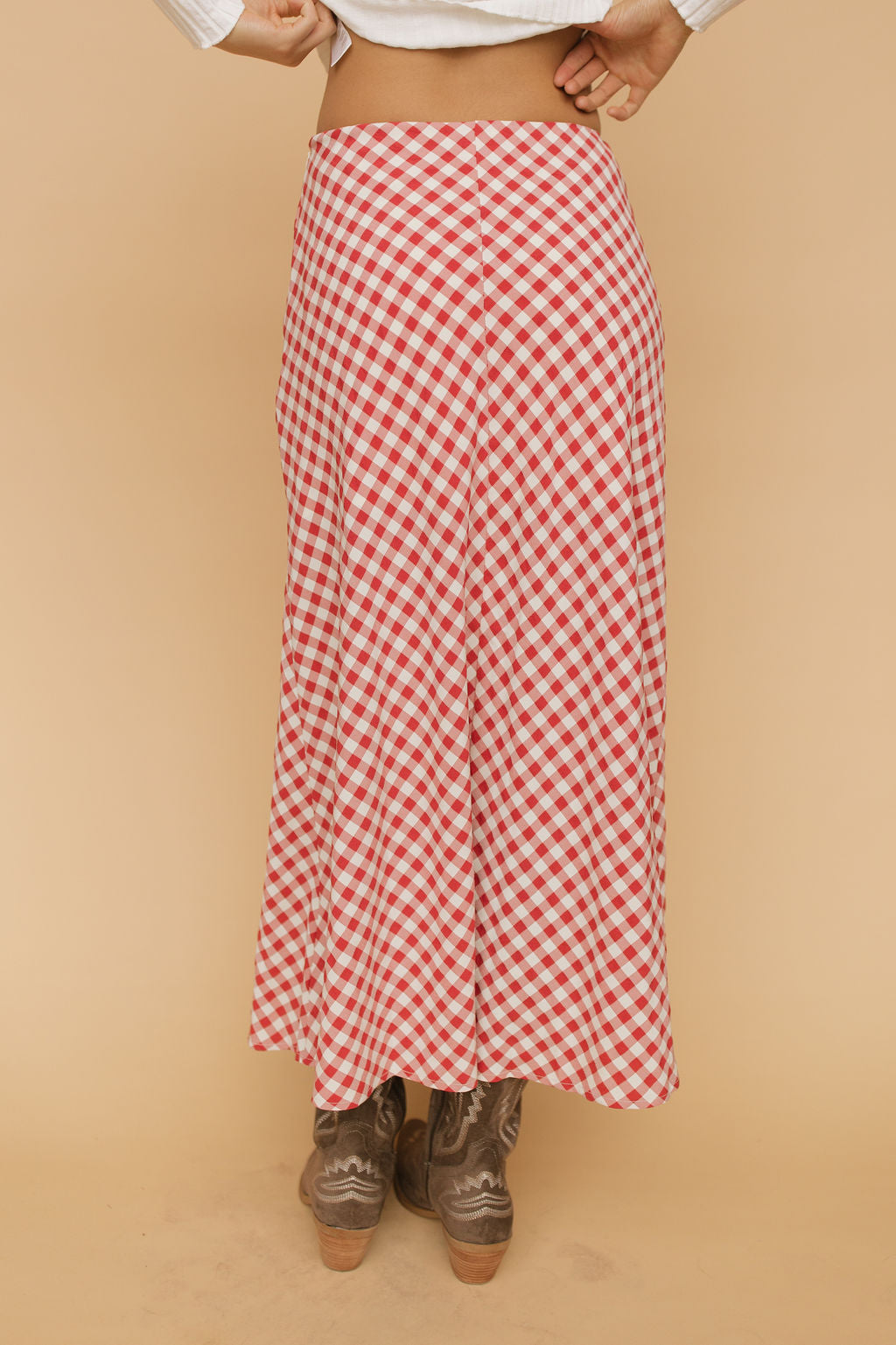 Lyla Gingham Maxi Skirt