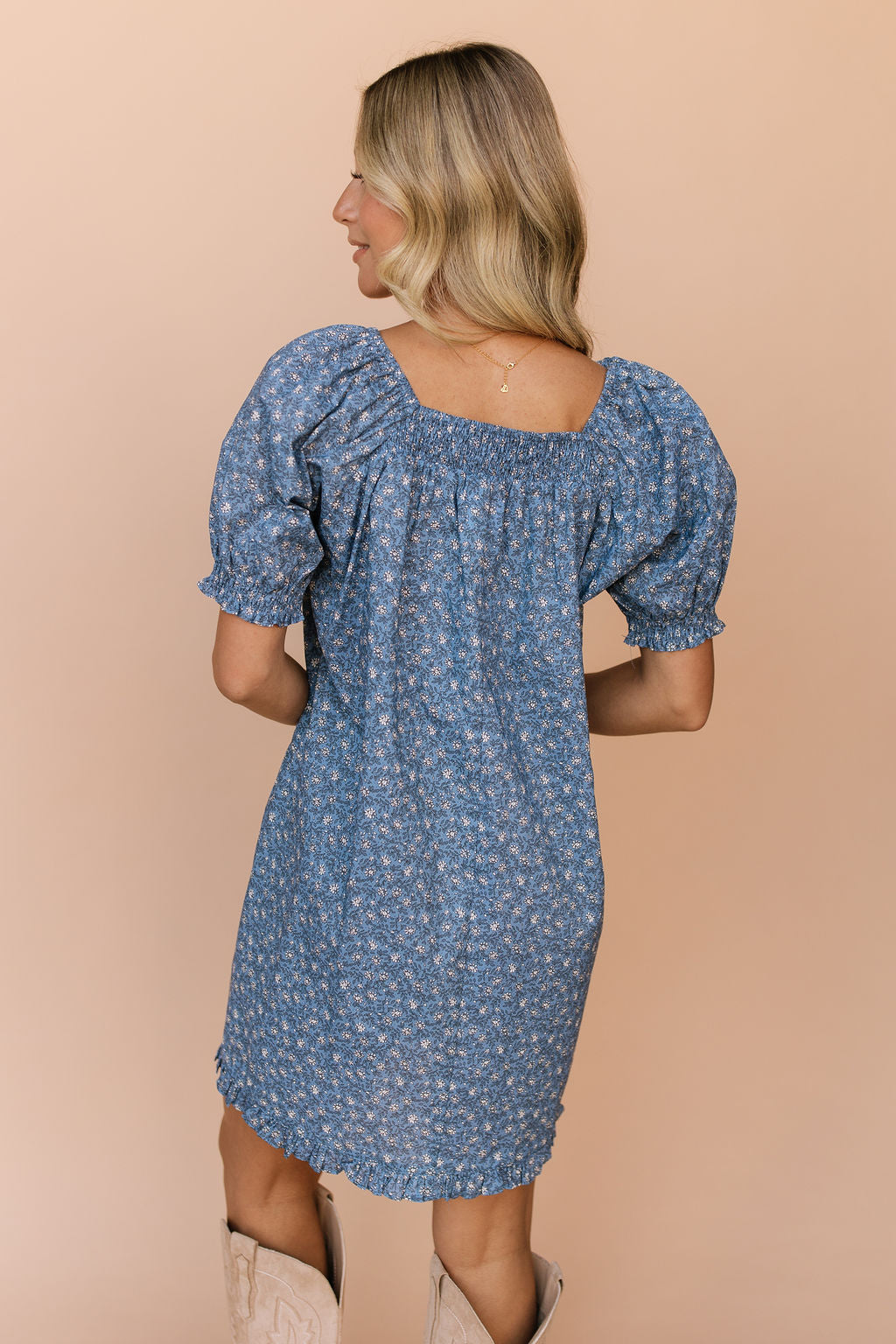 Skye Floral Dress in Blue