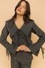 Mara Checkered Top in Midnight